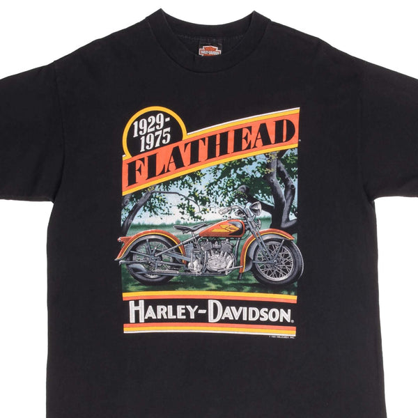 Vintage Harley Davidson Flathead 1991 Size XL Made In USA With Single Stitch Sleeves