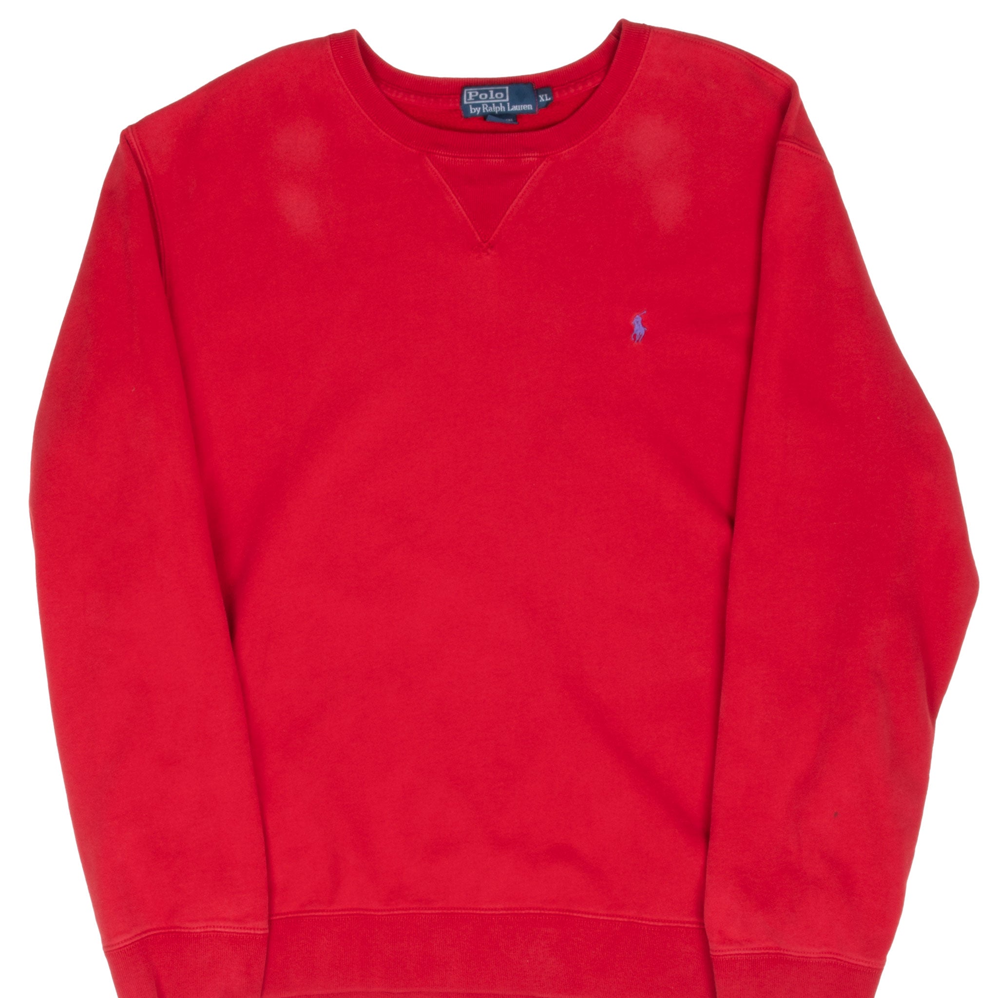 Vintage Ralph Lauren Red Classic Crewneck Sweatshirt Size XL 1990S