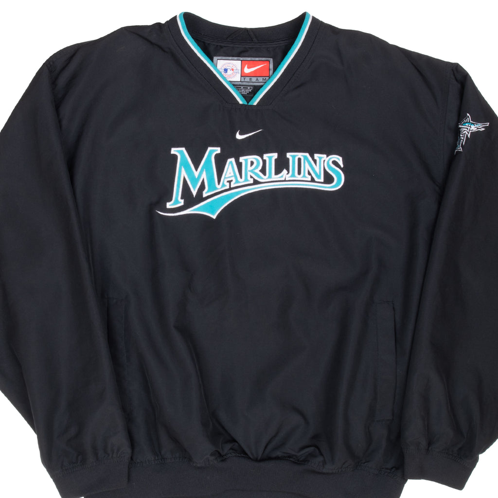 Vintage Nike Mlb Florida Marlins Pullover Windbreaker Jacket 1990S Size Large