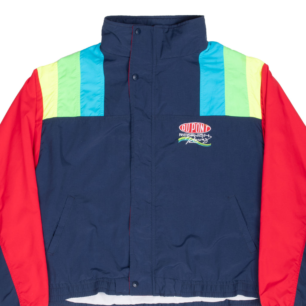 Vintage Nascar Dupont Refinish Racing Windbreaker Jacket 1990S Size XL Made In USA