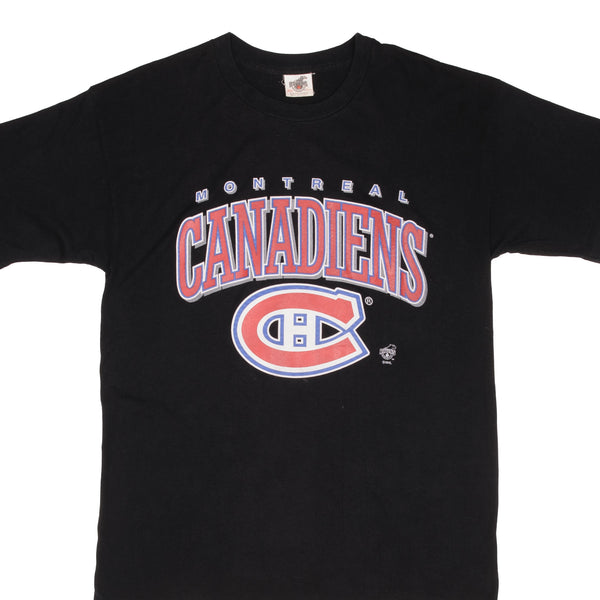Vintage NHL Montreal Canadiens 1990S Tee Shirt Size Large Made In Canada With Single Stitch