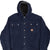 Vintage Carhartt Navy Blue Sherpa Lined Hooded Jacket 2011 J284 Mdt Size 2XL