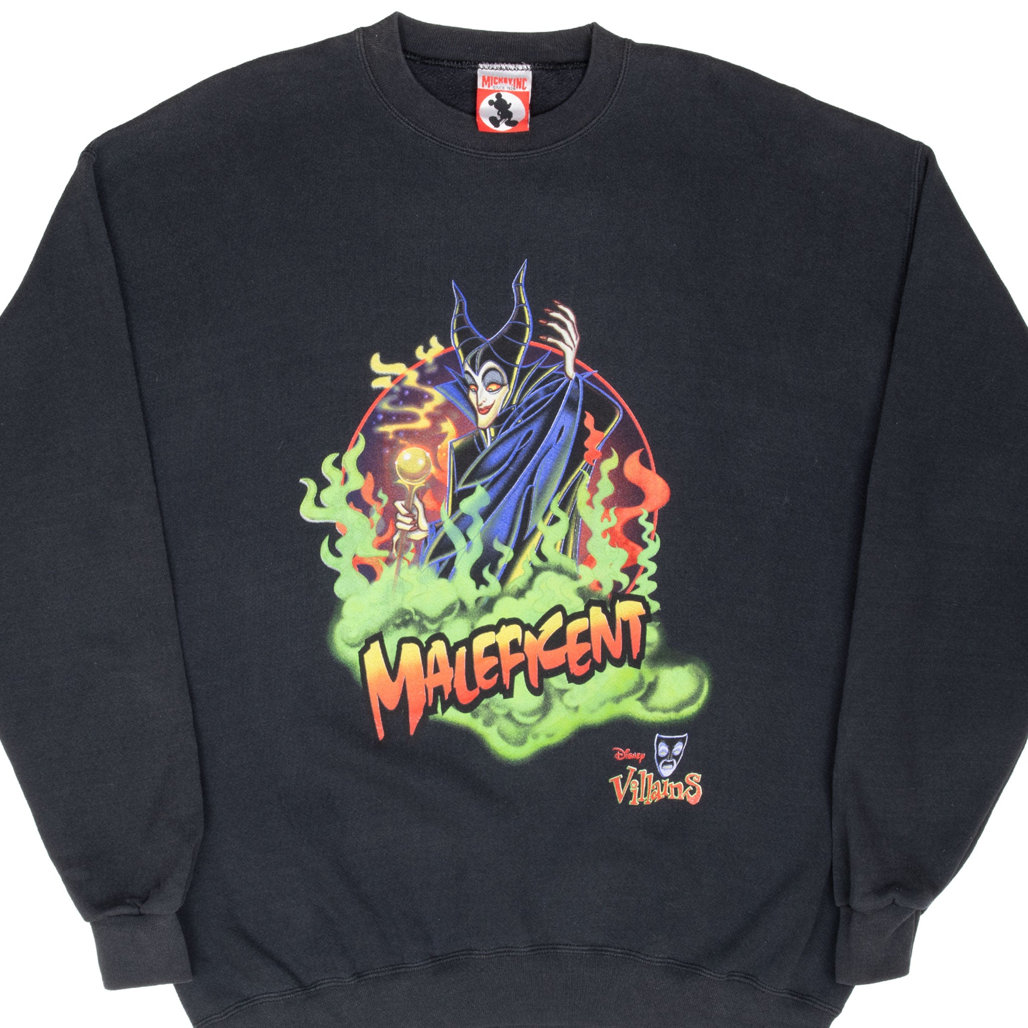 Vintage Disney Villains Maleficent Sweatshirt Mickey Inc 1990S Size Xl Made In Usa