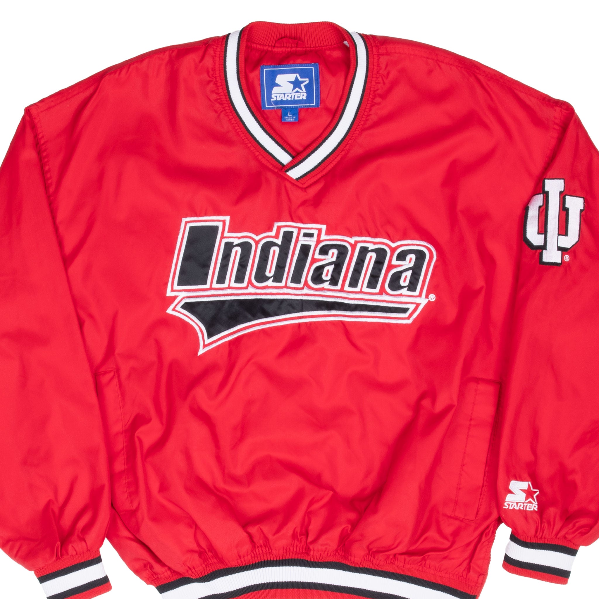 Vintage Ncaa Indiana Red Starter Pullover Jacket 1990S Size Large
