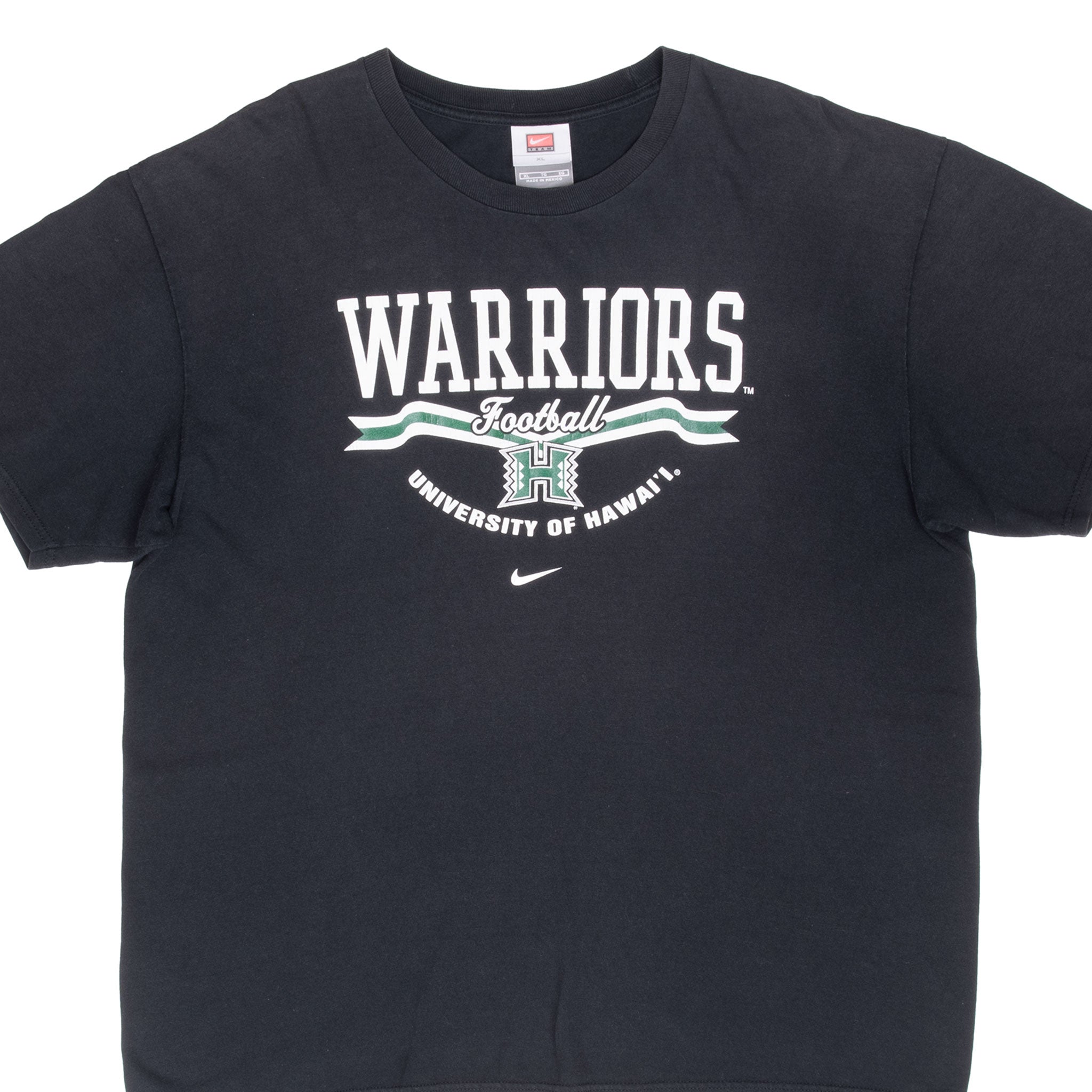 Vintage Nike Ncaa Hawaii Warriors Center Swoosh Tee Shirt 2000S Size XL