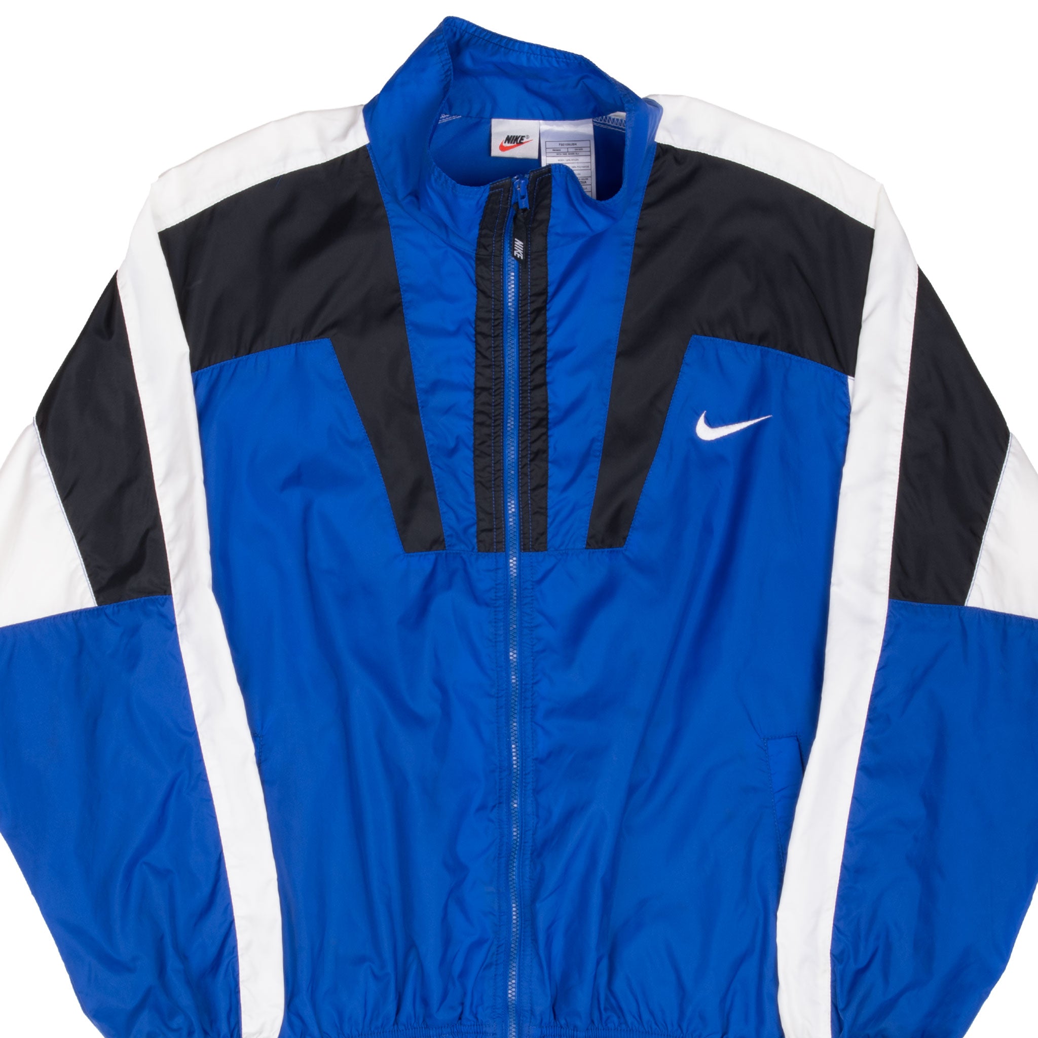 Vintage Nike Classic Swoosh Blue Windbreaker Jacket 1990S Size Large
