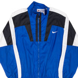 Vintage Nike Classic Swoosh Blue Windbreaker Jacket 1990S Size Large