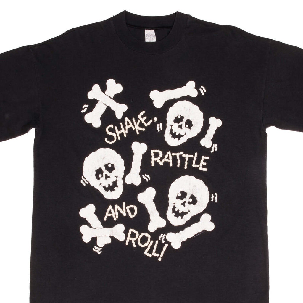 Vintage Bill Haley And His Comets Shake  Rattle And Roll Tee Shirt Size Large Made In USA With Single Stitch Sleeves