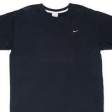 Vintage Nike Black Classic Swoosh Tee Shirt 2000S Size 2XL Made In Usa
