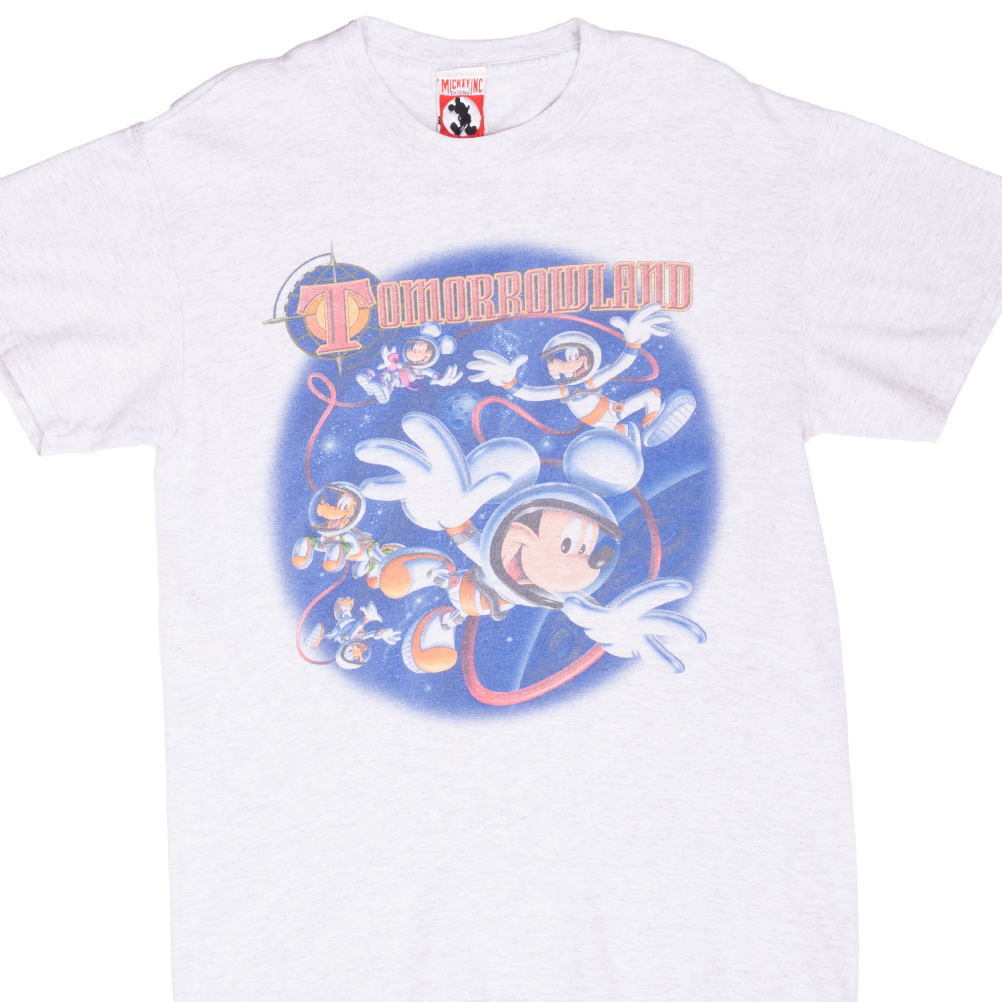 Vintage Disney Tomorrowland Mickey In Space Tee Shirt Size Medium Made In Usa