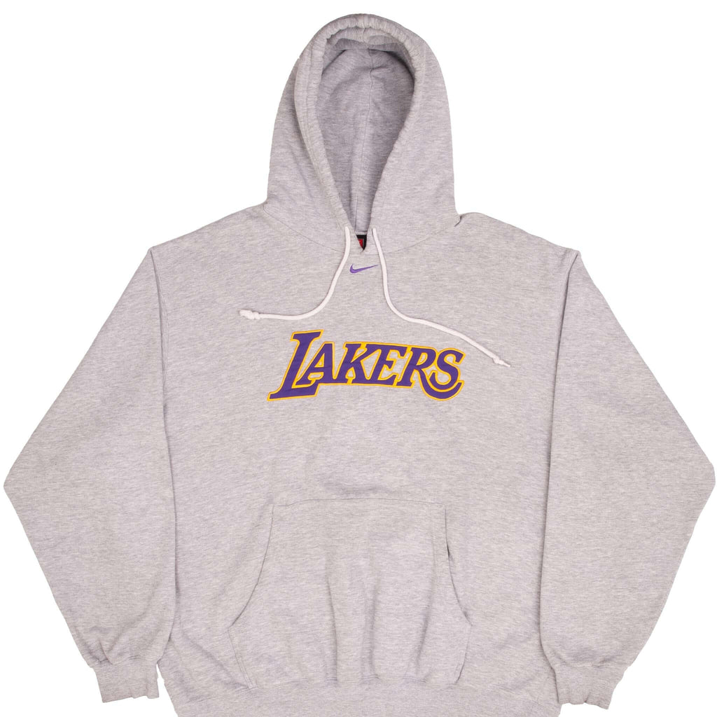 VINTAGE NIKE NBA LOS ANGELES LAKERS CENTER SWOOSH HOODIE