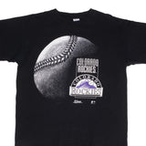 Vintage Black MLB Colorado Rockies Salem Tee Shirt 1992 Size XL Made In USA With Single Stitch Sleeves