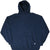 Front of blank navy blue Russell Athletic pullover hoodie with kangaroo pocket