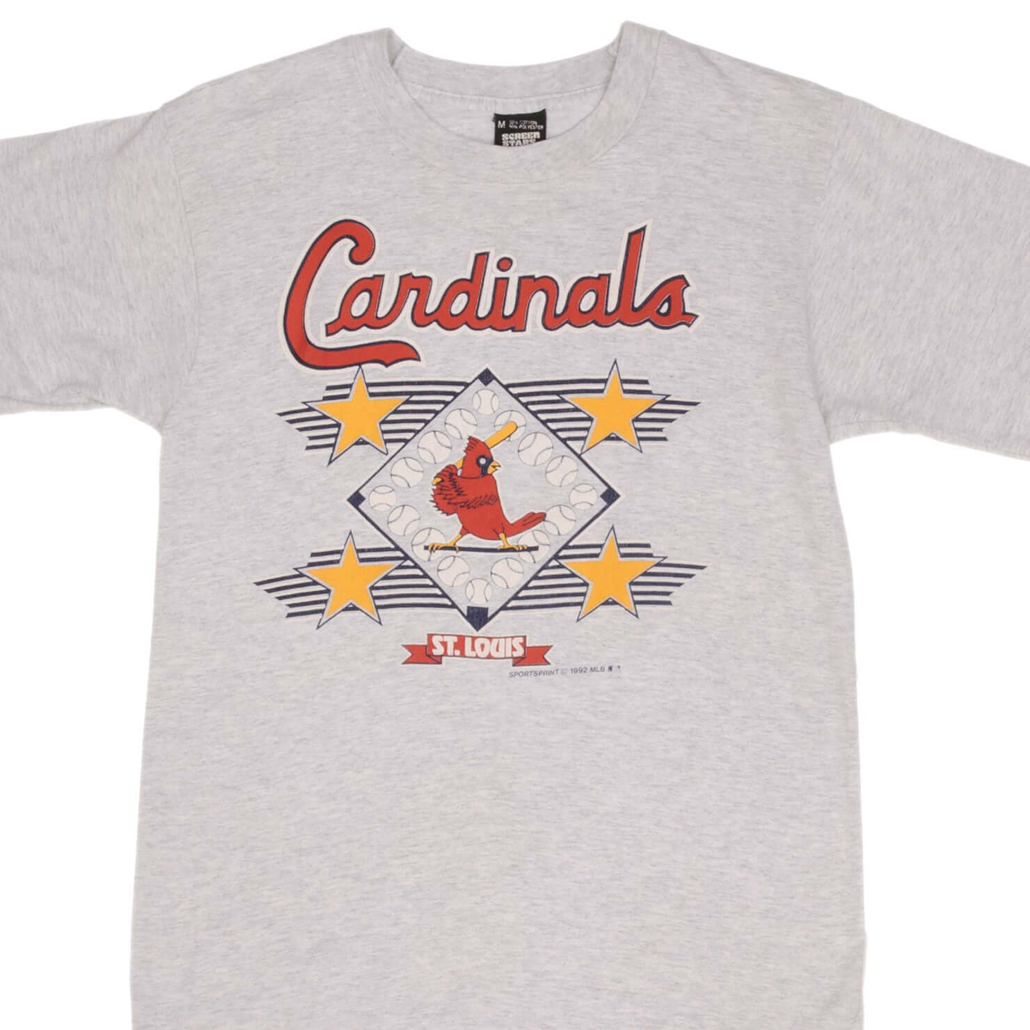 Vintage MLB St Louis Cardinals Tee Shirt 1992 Size Small Made In USA With Single Stitch Sleeves