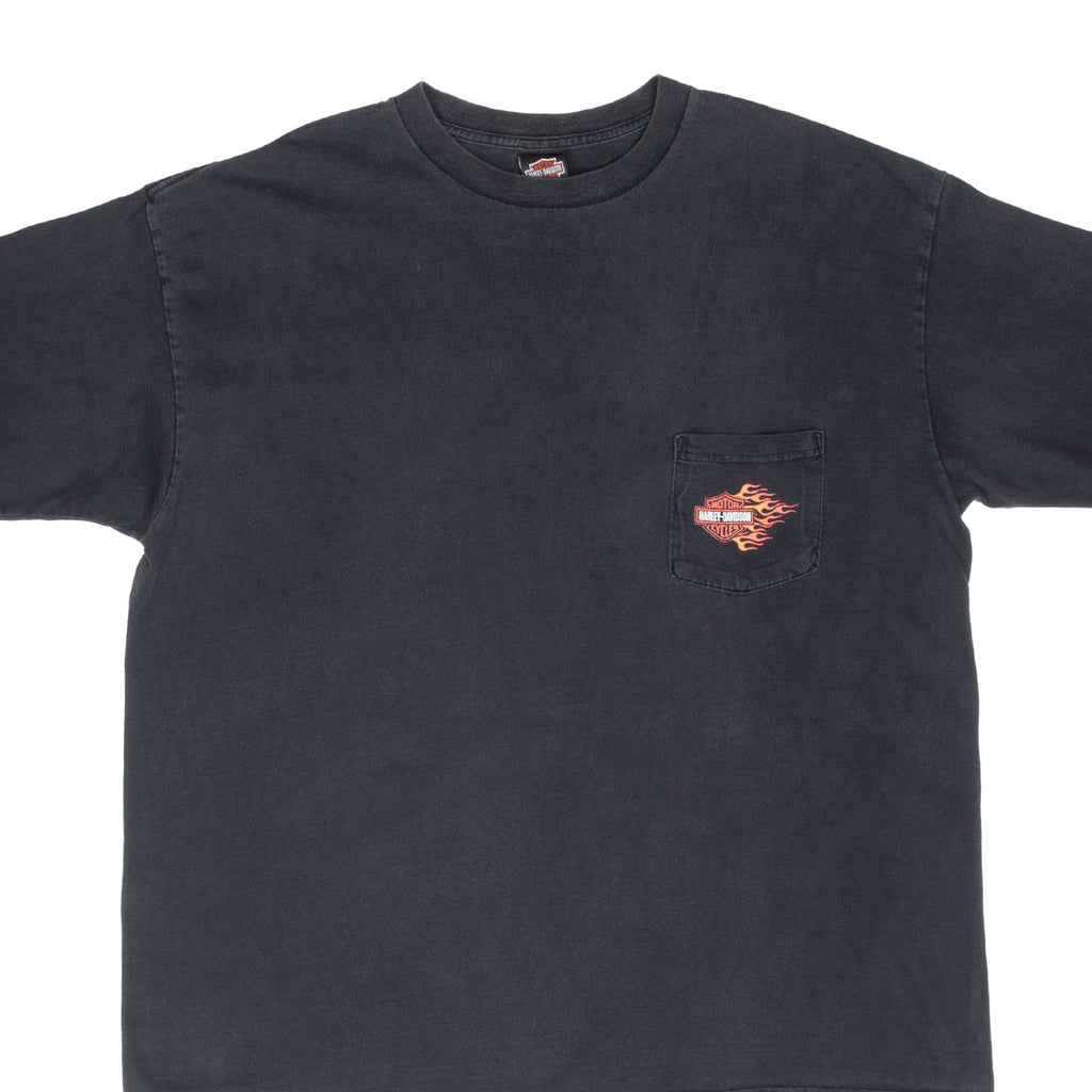 Vintage Harley Davidson Savanah Georgia 2000 Pocket Tee Shirt Size 2XL Made In Usa