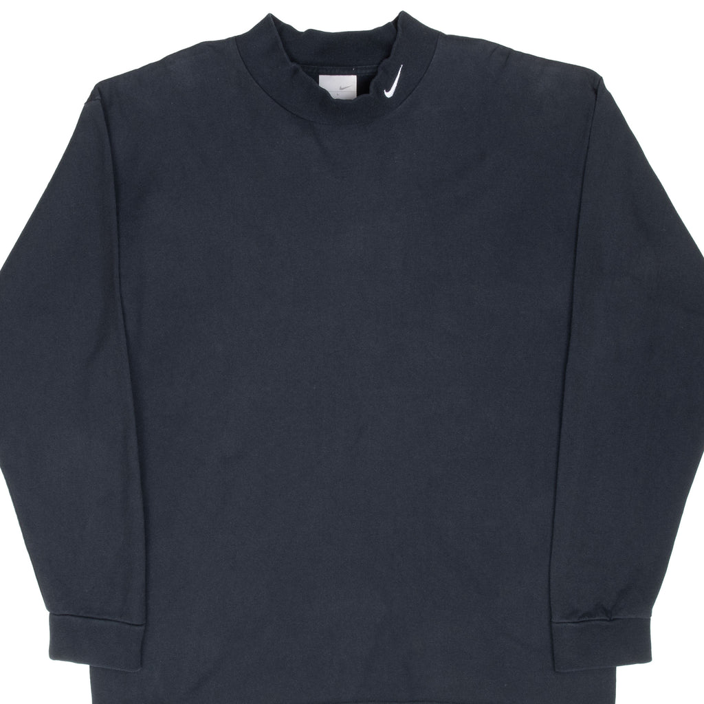 Vintage Nike Black Long Sleeve Turtle Neck Tee Shirt 2000S Size Large