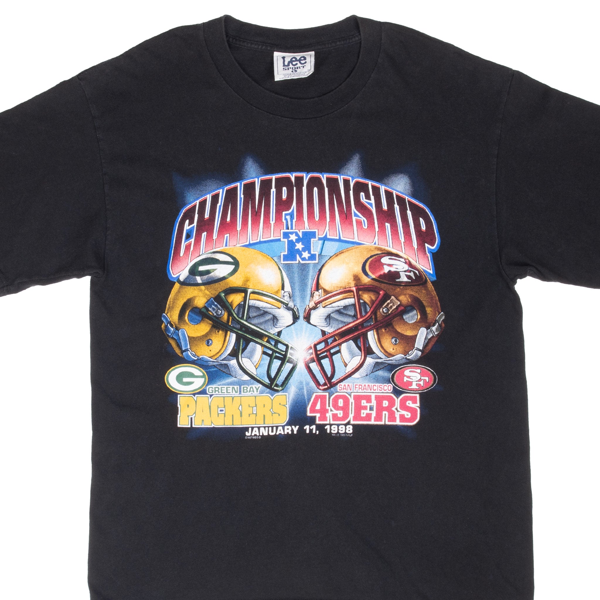 Vintage Nfl Green Bay Packers Vs San Francisco 49Ers Nfc Championship Final 1998 Tee Shirt Size Large