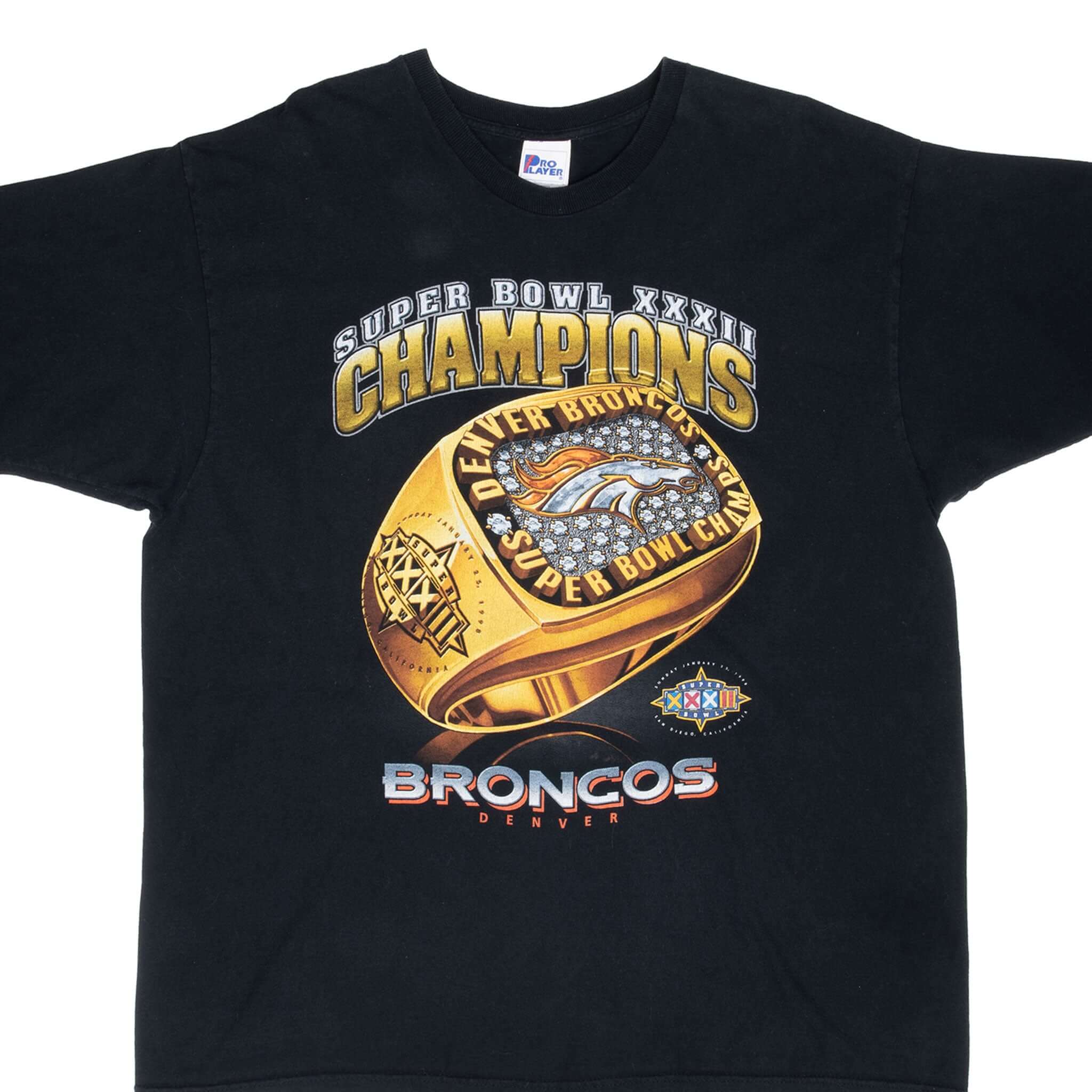 Vintage Nfl Denver Broncos Superbowl Xxxii Champs 1998 Tee Shirt Size 2XL Made In USA