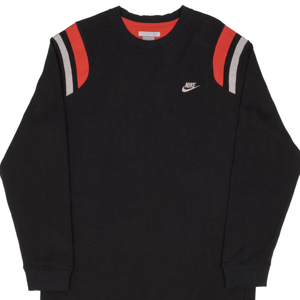 Vintage Nike Classic Swoosh Black Sweater Sweatshirt 2000S Size Large