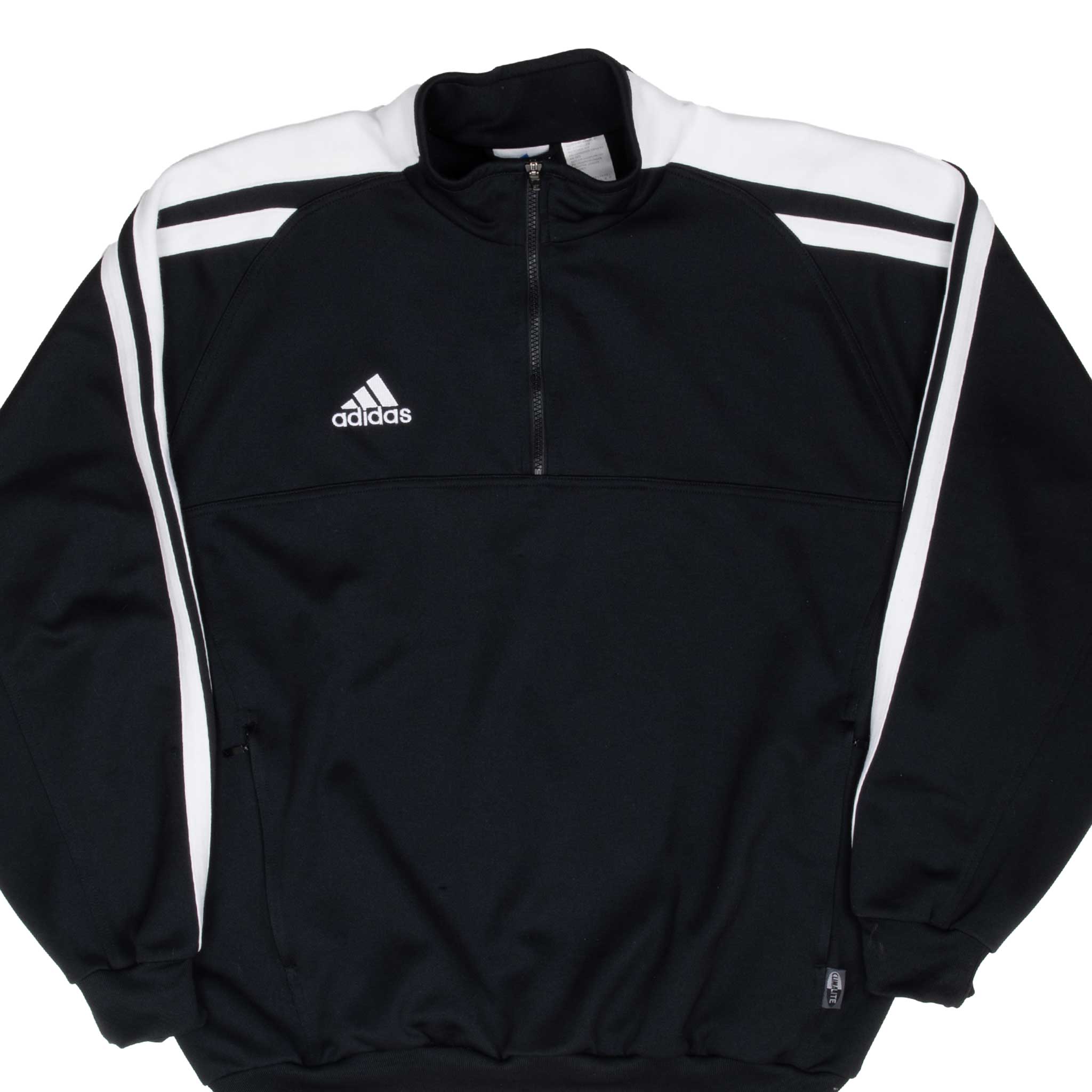 Vintage Adidas Black Pullover Track Jacket 1990S Size XL