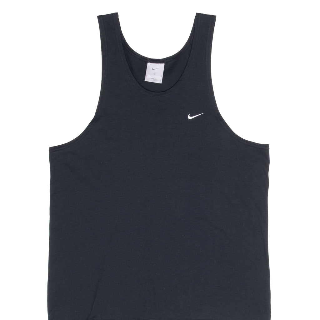Vintage Nike Swoosh Black Tank Top Tee Shirt 2000S Size Large Made In Usa
