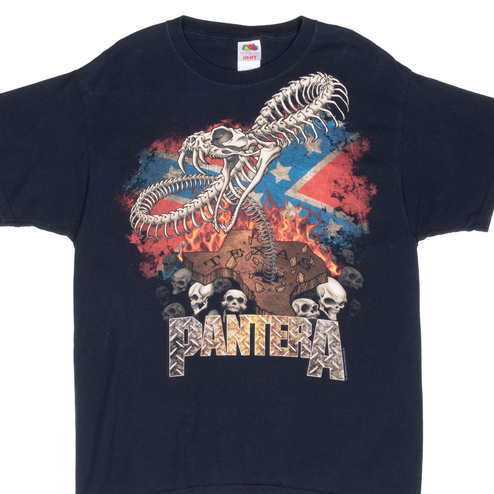 VINTAGE PANTERA SKULL 2008 TEE SHIRT SIZE LARGE