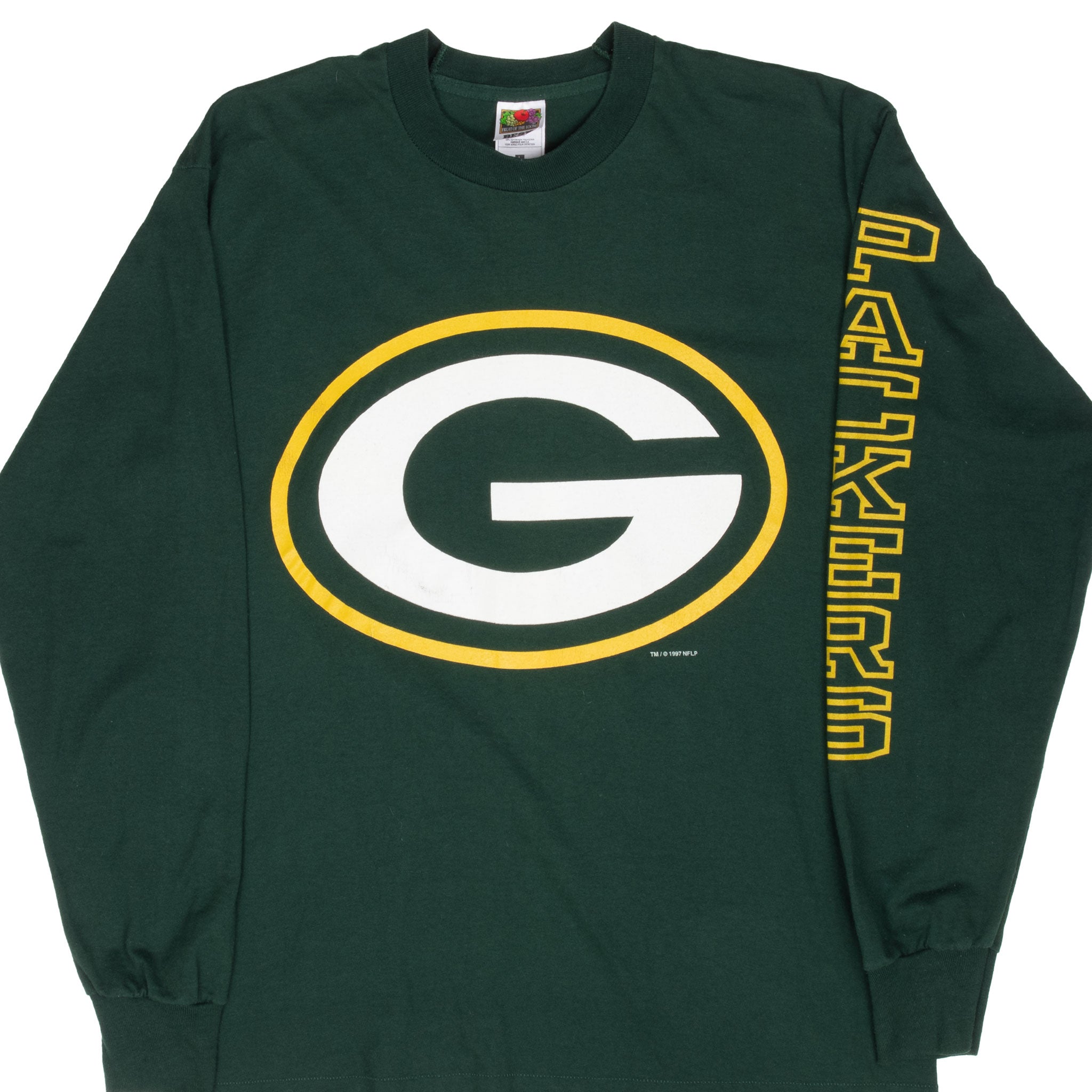 Vintage Nfl Green Bay Packers 1997 Long Sleeve Tee Shirt Size Large Made In USA With Single Stitch