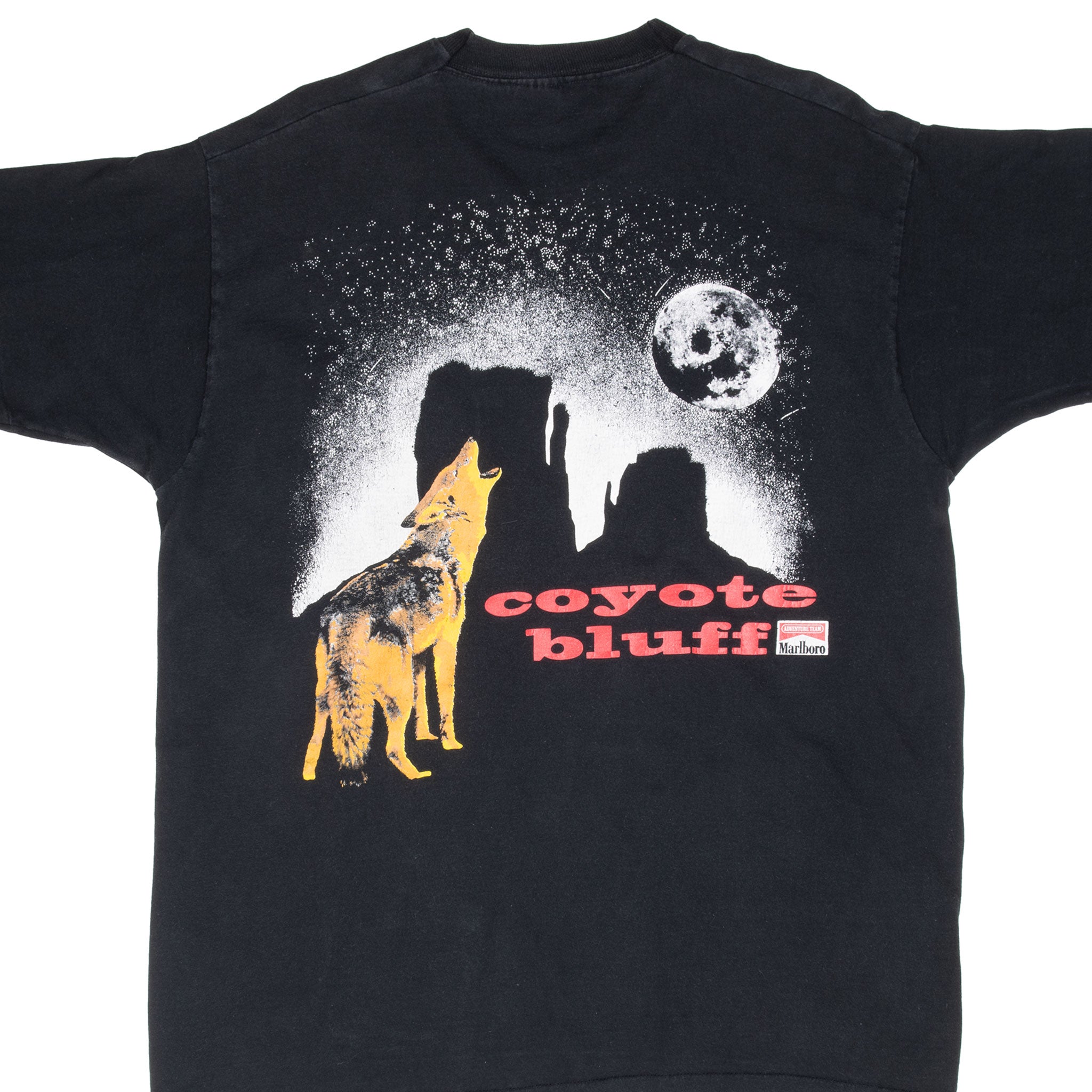 Vintage Marlboro Adventure Team Coyote Bluff Tee Shirt 1990S Size Xl Made In Usa