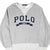 Front of grey Polo Ralph Lauren crewneck with navy POLO 1967 embroidery