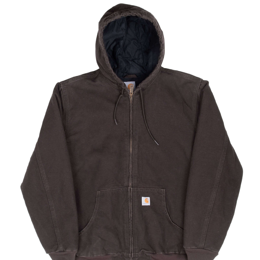 Vintage Carhartt Dark Brown WJ130Dkb Active Jacket Size Woman Medium