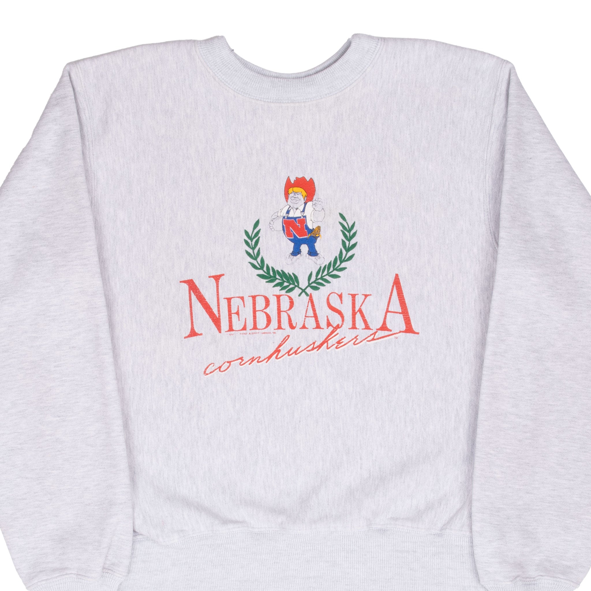 Vintage Ncaa Nebraska Cornhuskers 1990S Reverse Weave Sweatshirt Size XL Made In Usa