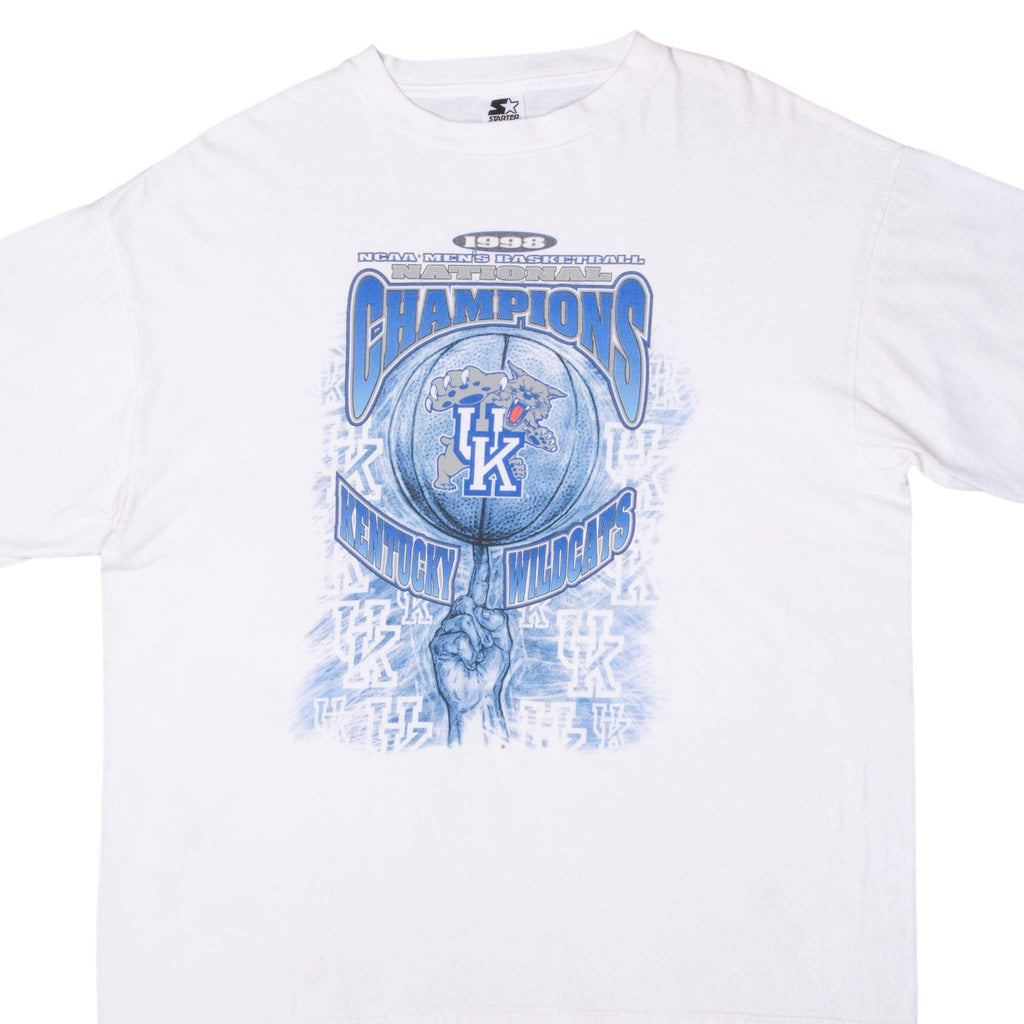 Vintage Ncaa Kentucky Wildcats Basketball Champions 1998 Tee Shirt XL Made In Usa