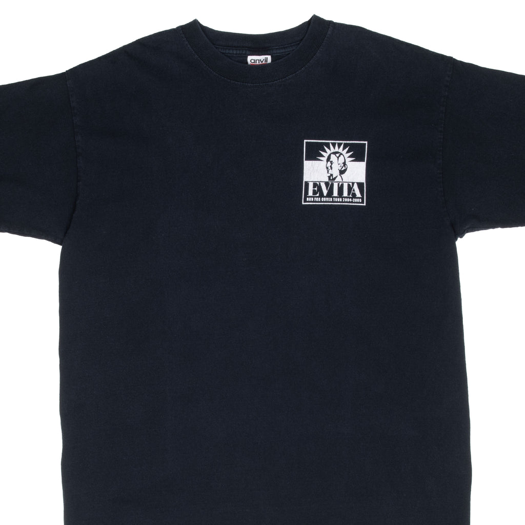 VINTAGE EVITA RUN FOR COVER TOUR 2004 2005 TEE SHIRT LARGE