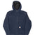 Vintage Carhartt Full Zip Navy Sherpa Lined Hoodie Sweatshirt 2000S Size Medium