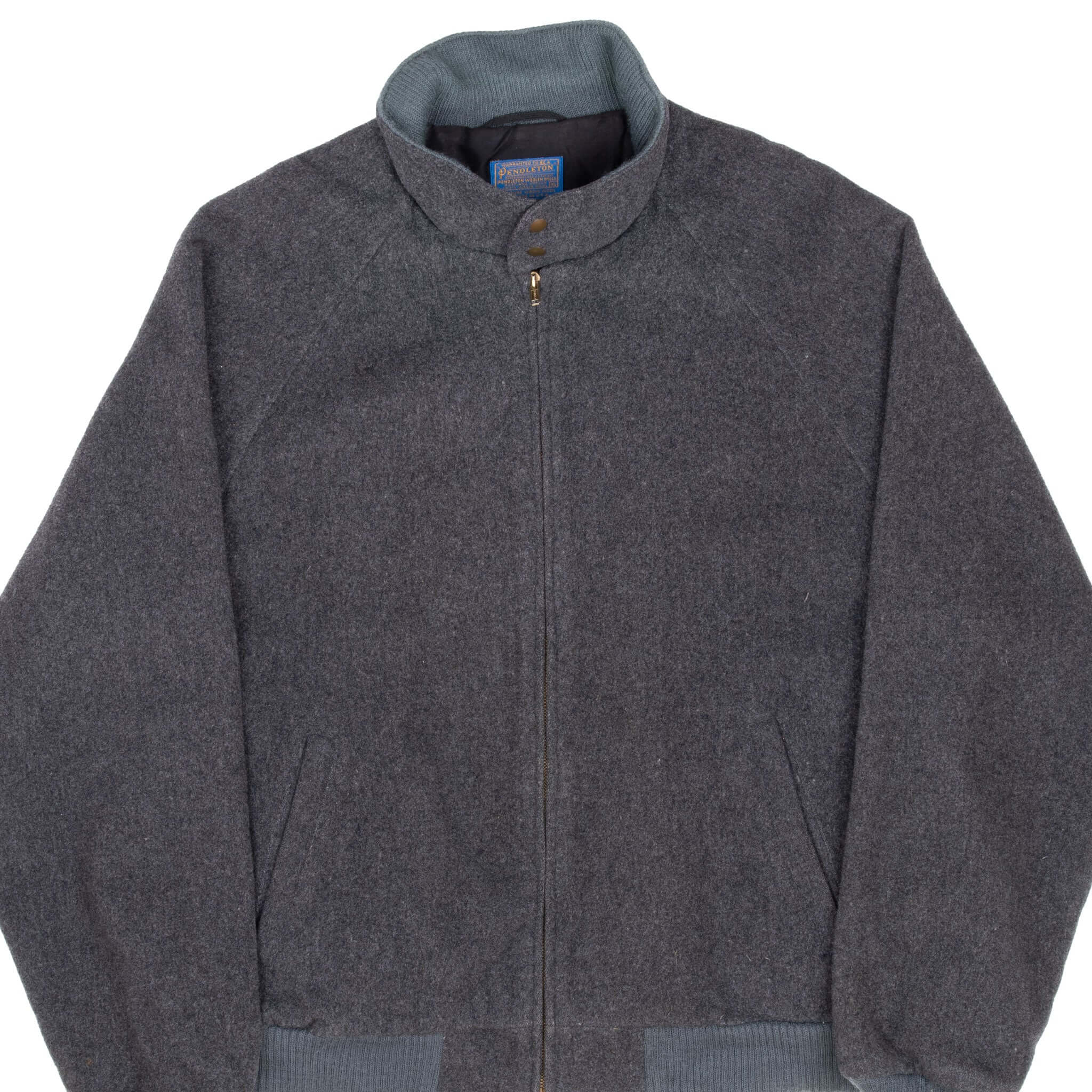 Vintage Pendleton Woolen Mills Grey Jacket 1970S Size XL Made In Usa