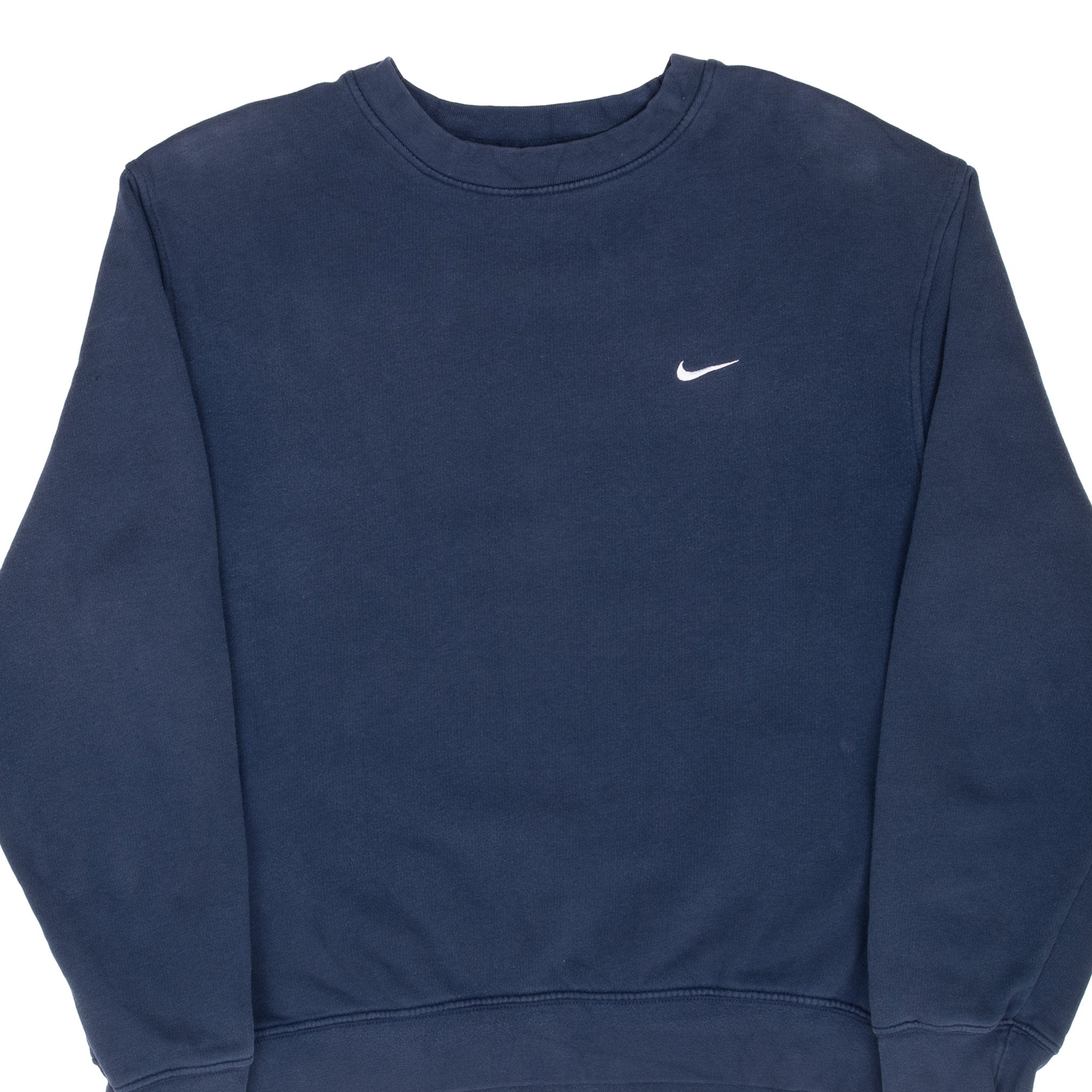 Vintage Nike Classic Swoosh Navy Blue Sweatshirt 2000S S
