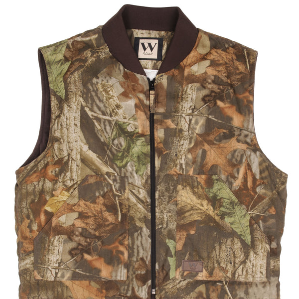Vintage Advantage Timber Camo Sleeveless Vest Jacket Size Large