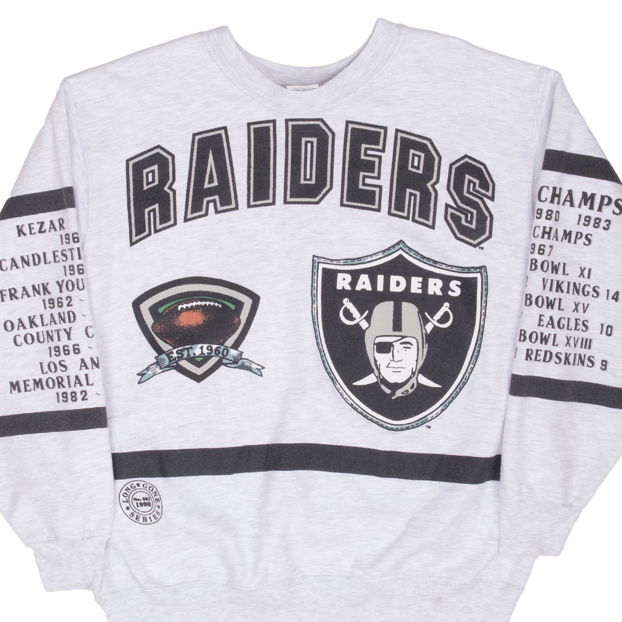 Vintage Nfl Oakland Raiders All Over Print 1990S Sweatshirt Size XL Made In Usa