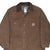 VINTAGE CARHARTT MICHIGAN BLANKET LINED DARK BROWN JACKET C02CHT 1990S 2XL TALL