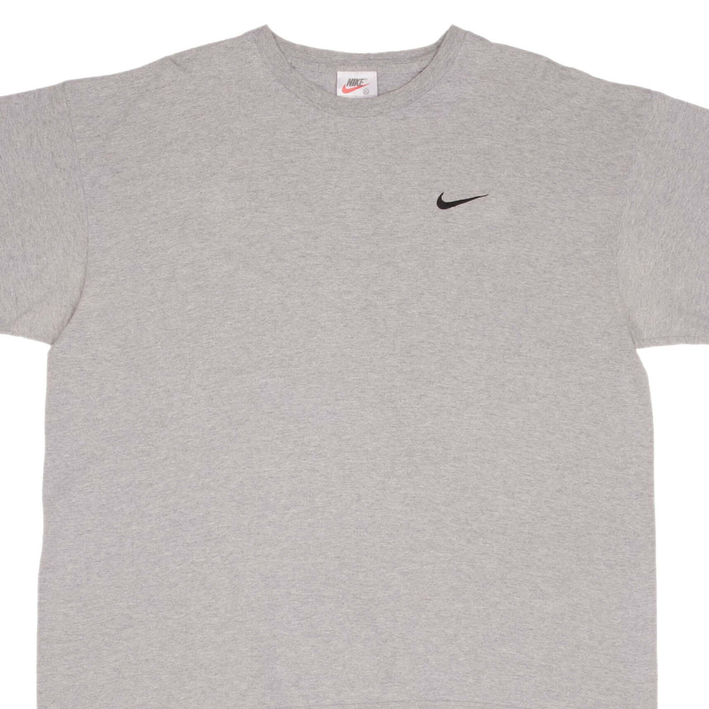 Vintage Nike Classic Swoosh Gray Tee Shirt Size 1990s Size XL Made In USA