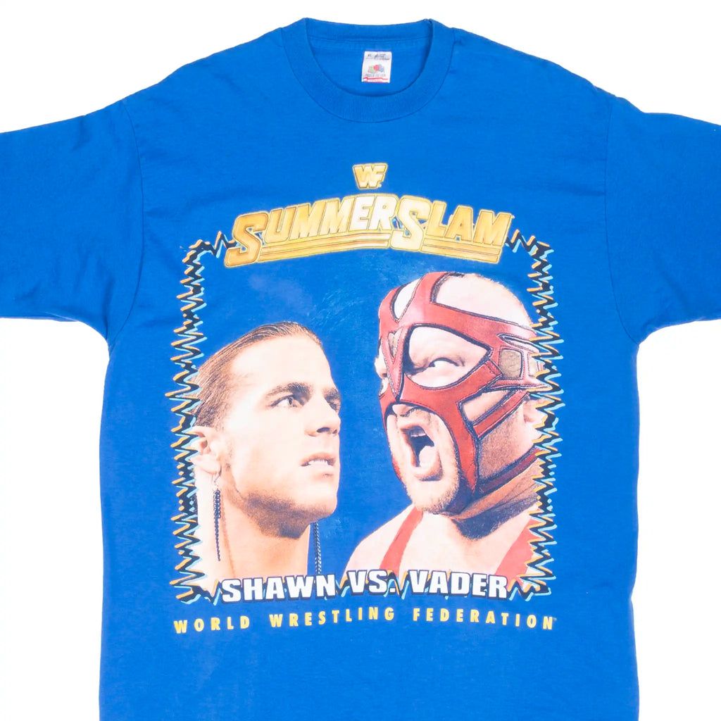Vintage Wwf Summerslam Shawn Michaels Vs Vader Tee Shirt 1996 Size XL Made In Usa