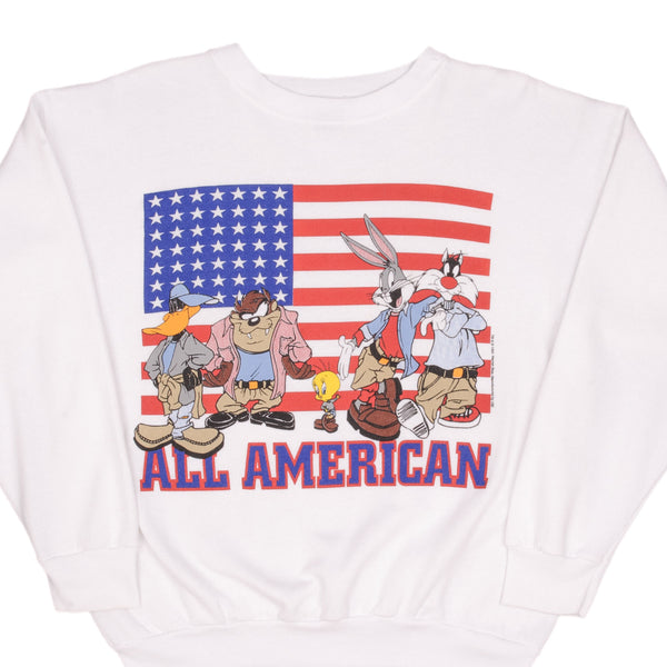 Vintage Looney Tunes All American Sweatshirt 1995 Size XL