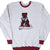 Front of gray Alabama Crimson Tide sweatshirt with elephant embroidery and crimson ribbed trim