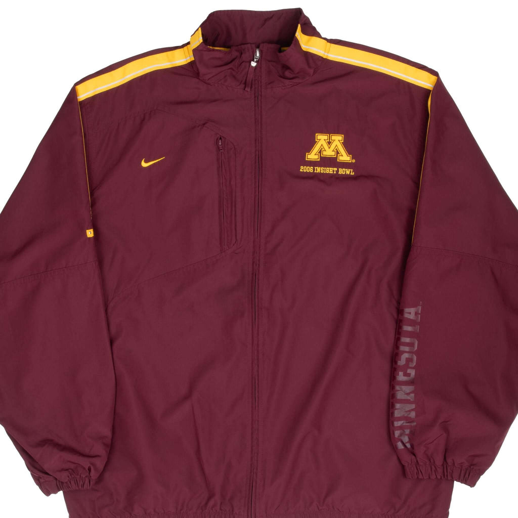 Vintage Nike Ncaa Minnesota Golden Gophers Windbreaker Jacket 2000S Size XL