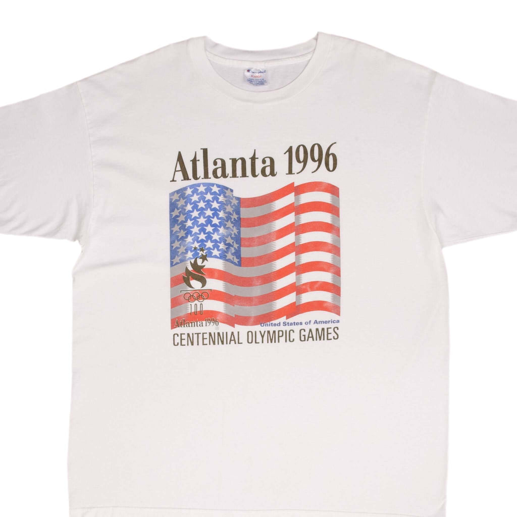 Vintage Champion Atlanta Centennial Olympic Games 1996 Team USA Tee Shirt Size XL