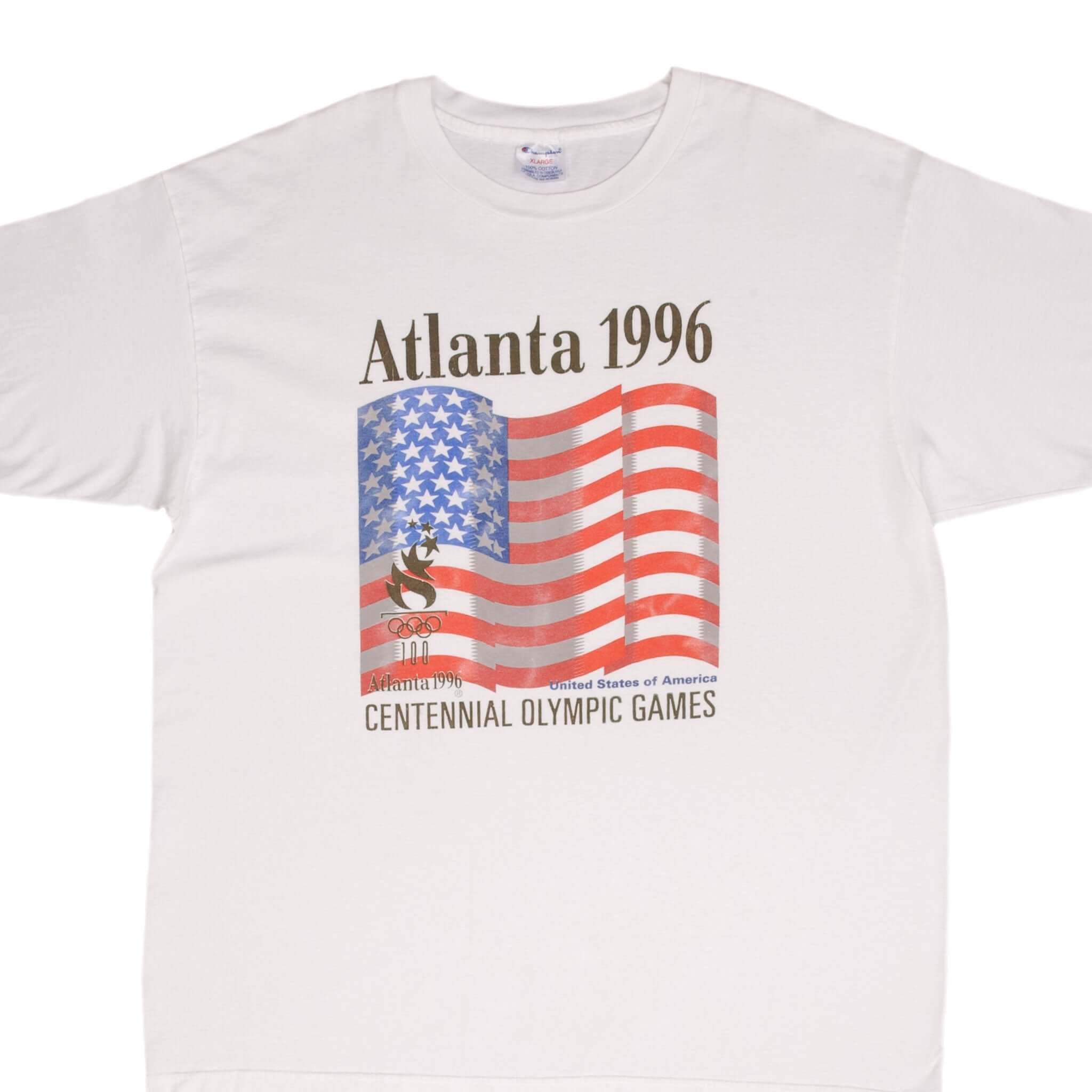 Vintage Champion Atlanta Centennial Olympic Games 1996 Team USA Tee Shirt Size XL