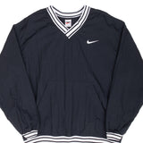 Vintage Nike Classic Swoosh Black Pullover Windbreaker Jacket 1990S Large