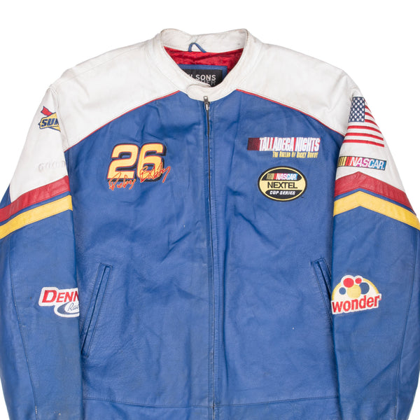 Vintage Nascar Rocky Bobby #26 Wonder Leather Racing Jacket 2000S Size XL
