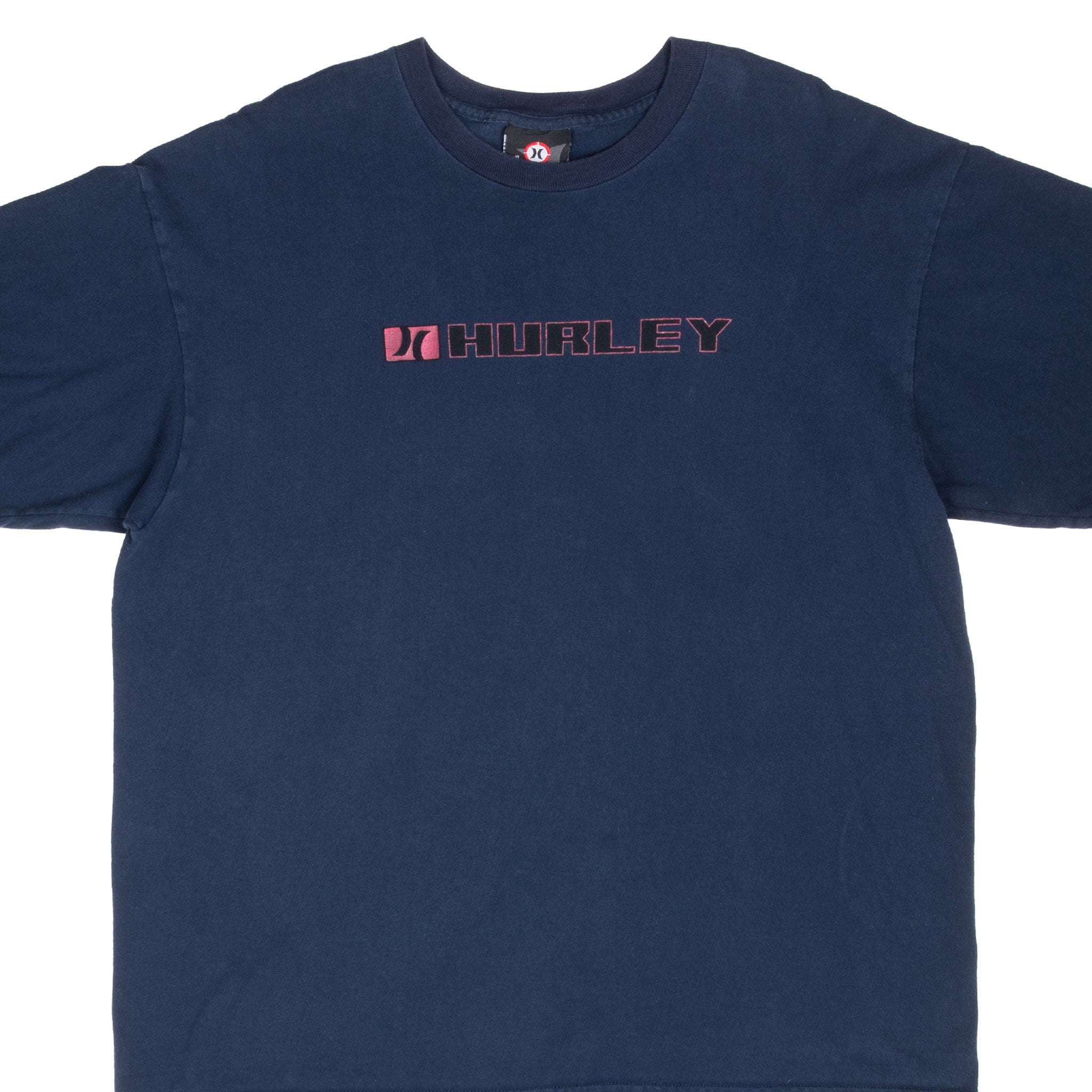 Vintage Hurley Surfing Navy Blue Surf Tee Shirt Early 2000S Size XL Made In USA