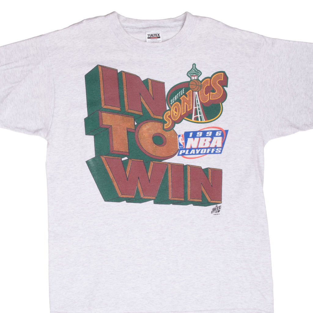 Vintage Nba Seattle Sonics 1996 Play Offs Tee Shirt Size XL